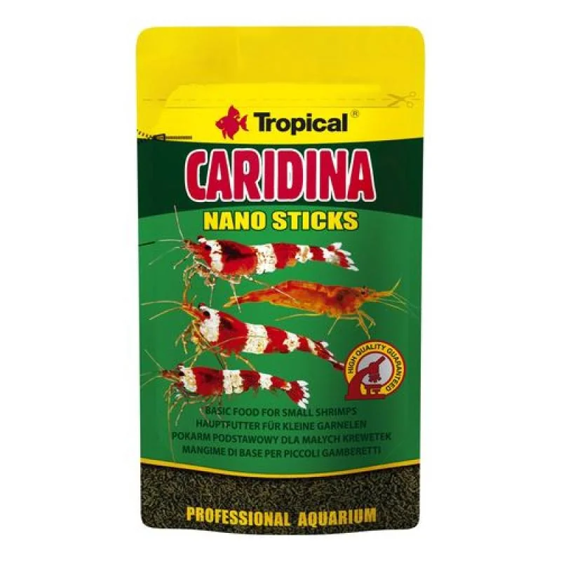 Tropical Caridina Nano Sticks 10g krmivo v podobě tyčiniek pro trpasličí krevetky 