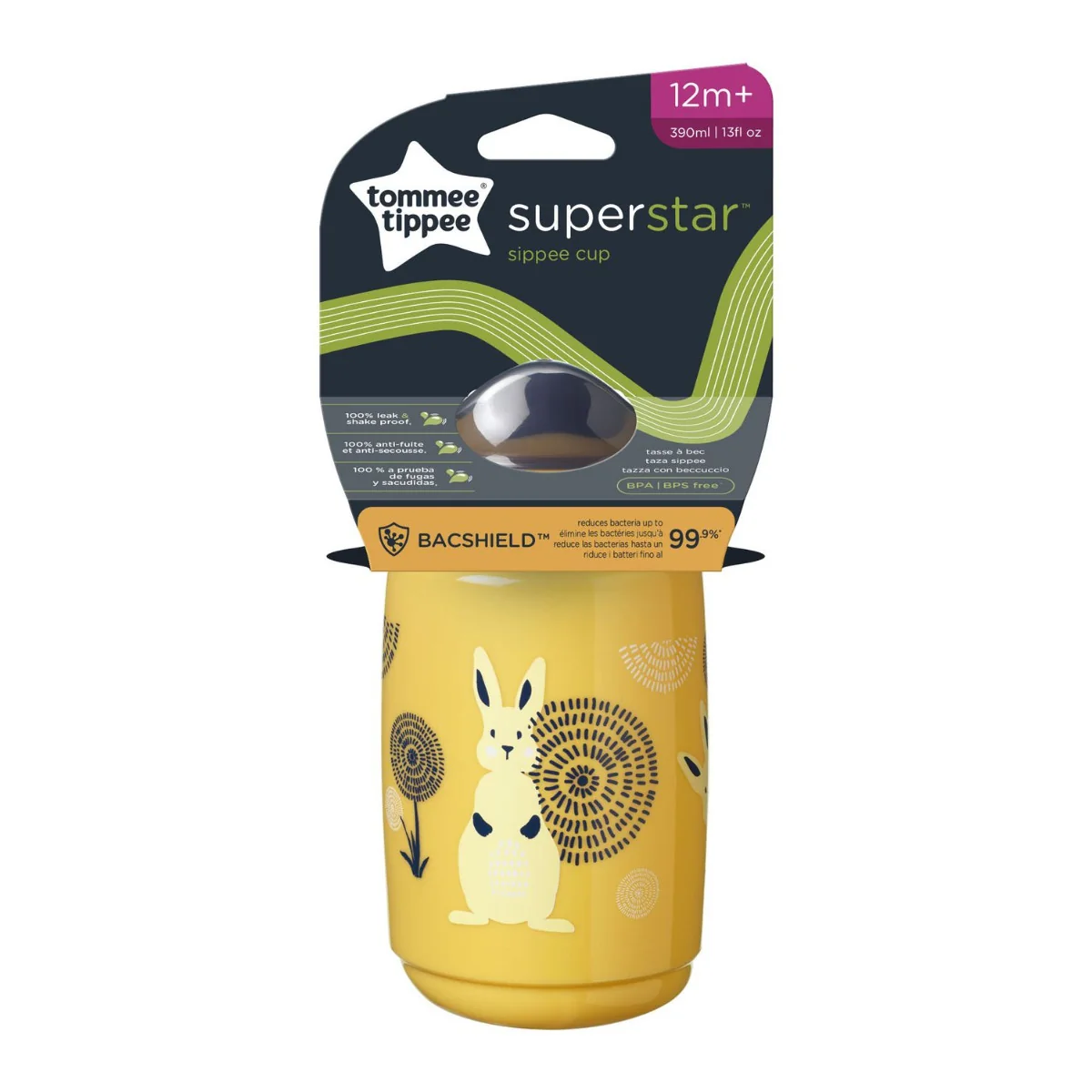 Tommee Tippee Superstar Sipper Netekoucí hrnek, Žlutý 12m+ 390 ml 1 ks