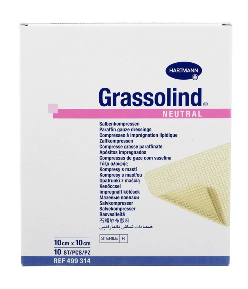 Grassolind Neutral Kompres sterilní 10 x 10 cm 10 ks