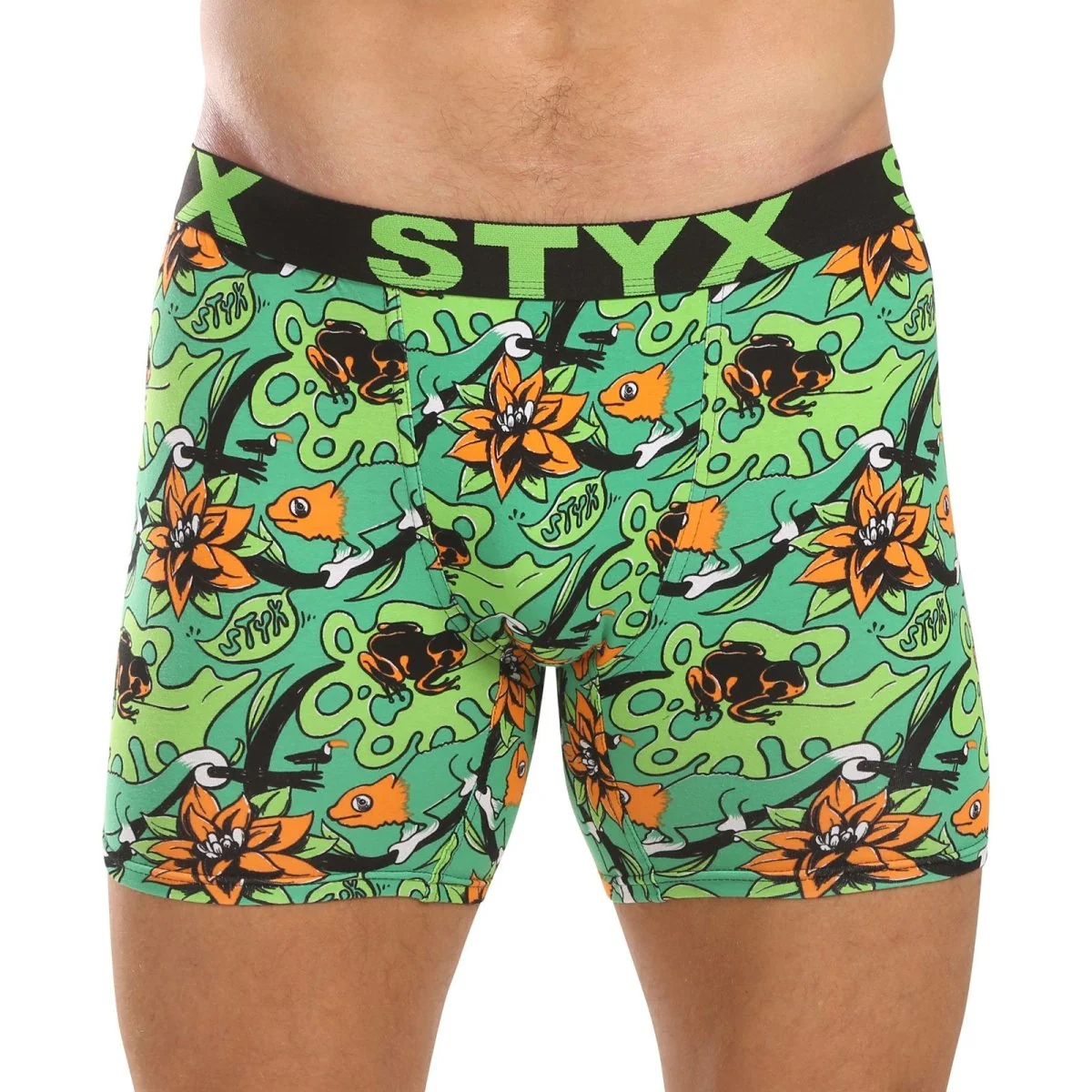 Styx 3PACK pánské boxerky long art sportovní guma vícebarevné (3UN15780) L 