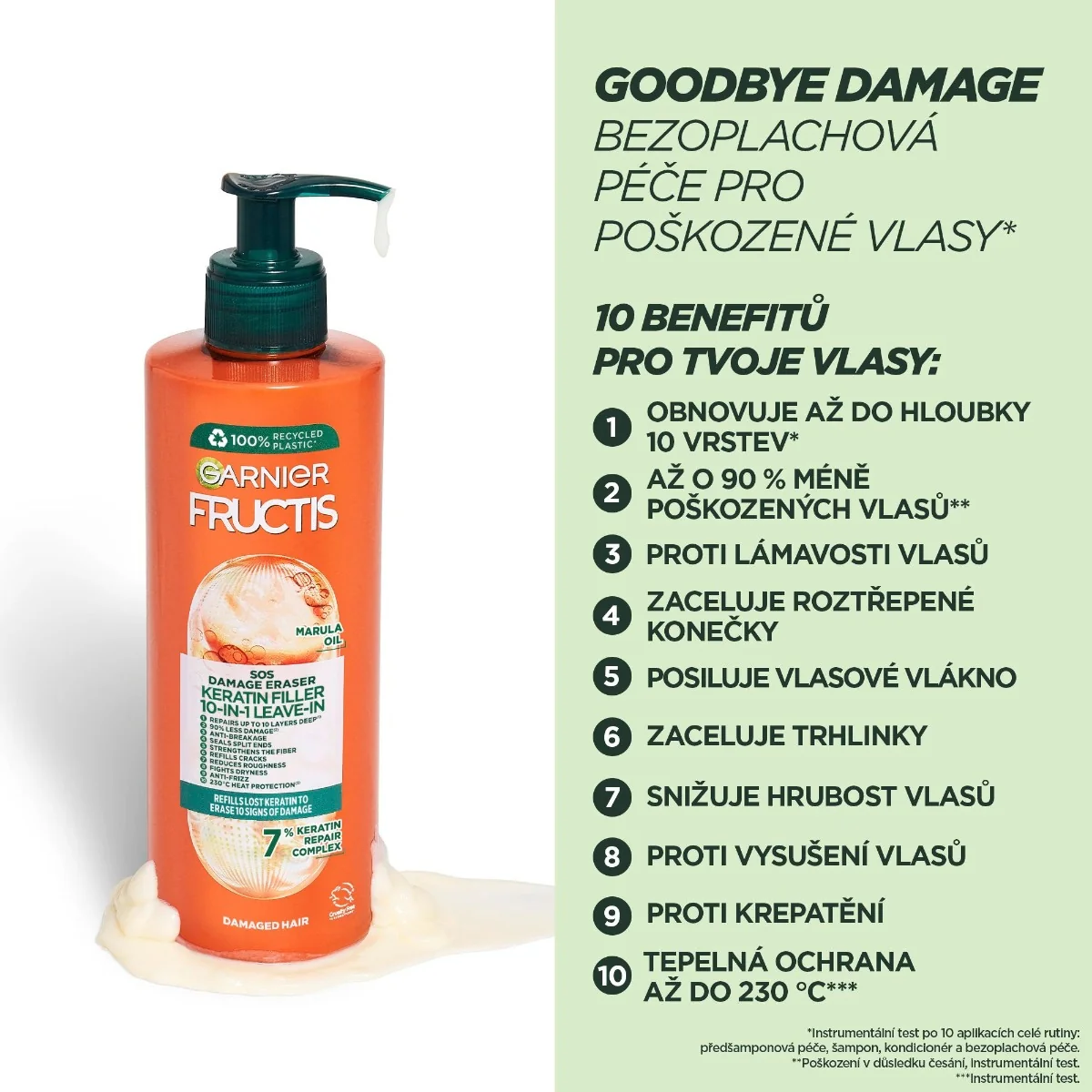 Garnier Fructis SOS Repair bezoplachová péče 10v1 400 ml