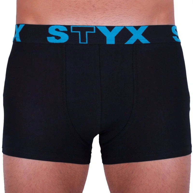 Styx Pánské boxerky sportovní guma nadrozměr černé (R961) 4XL 