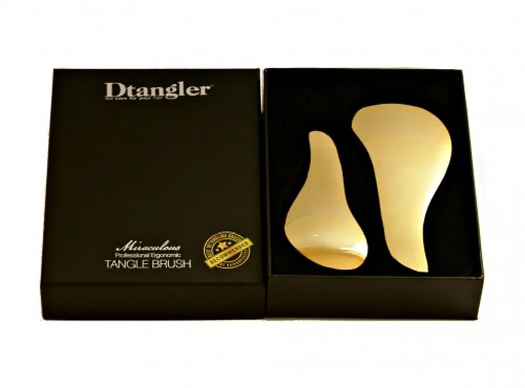 Dtangler Miraculous Set Gold rozčesávací kartáče 2 ks