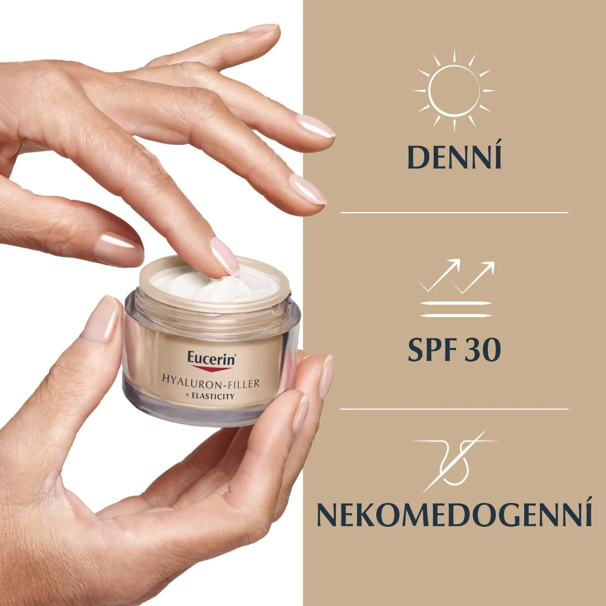 Eucerin Hyaluron-Filler + Elasticity SPF30 denní krém 50 ml