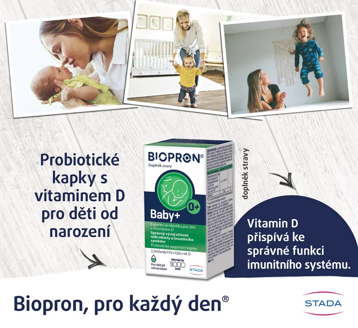 Biopron, pro každý den. Probiotika je vhodné doplňovat již od narození.