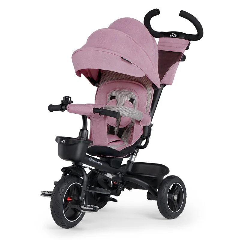 Kinderkraft select Tříkolka Spinstep Pink, Premium