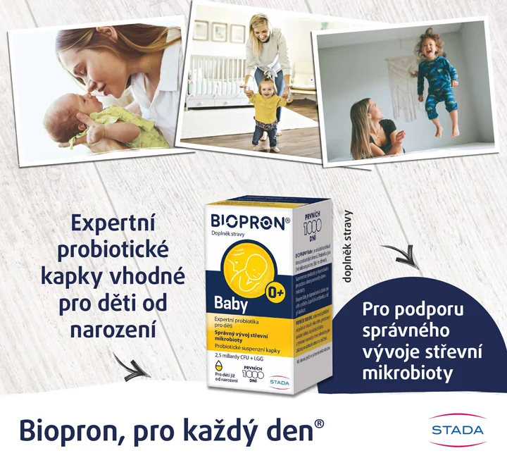 Biopron, pro každý den. Probiotika je vhodné doplňovat již od narození.