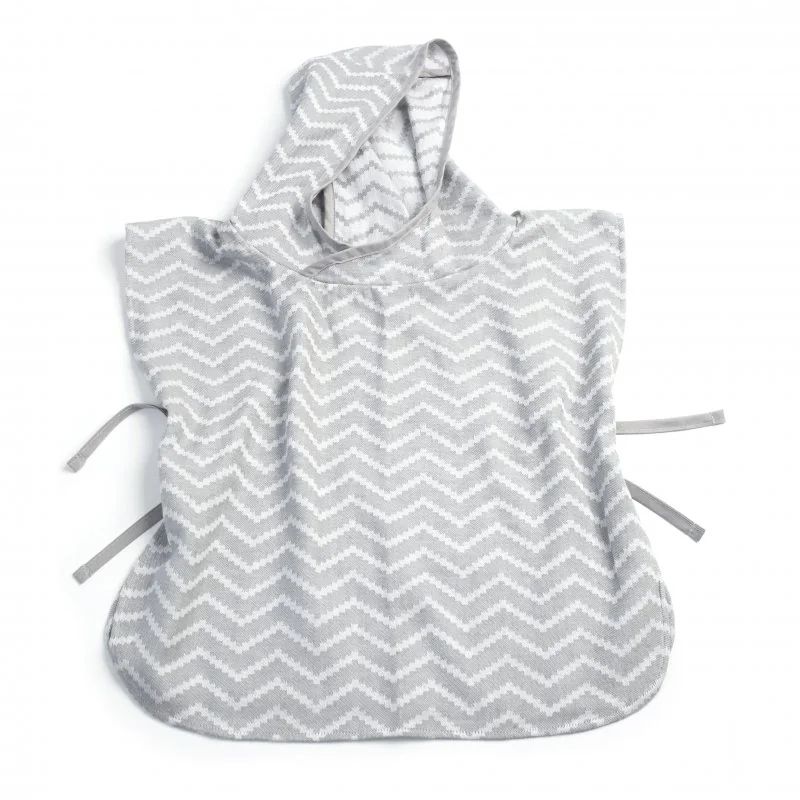 KipKep mušelínové PONCHO S Silver Grey 