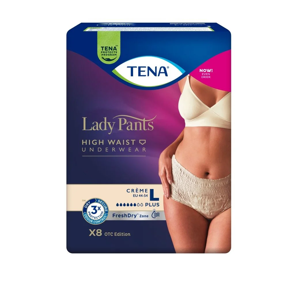 Tena Lady Pants Plus Creme Large inkontinenční kalhotky 8 ks