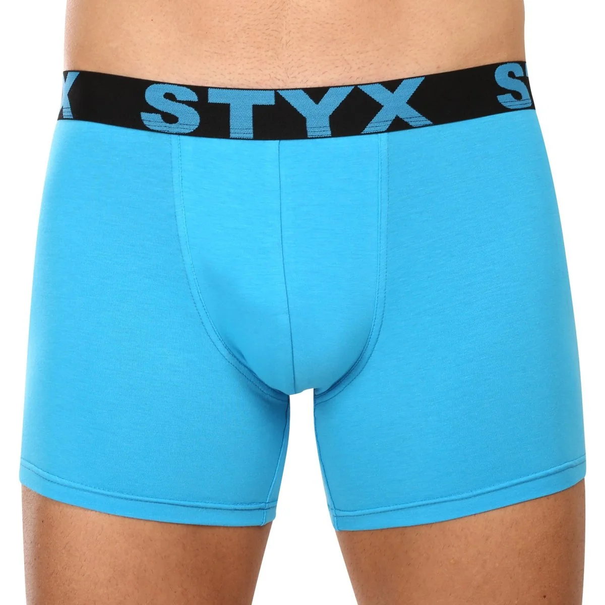 Styx 3PACK pánské boxerky long sportovní guma světle modré (3U1169) XL 