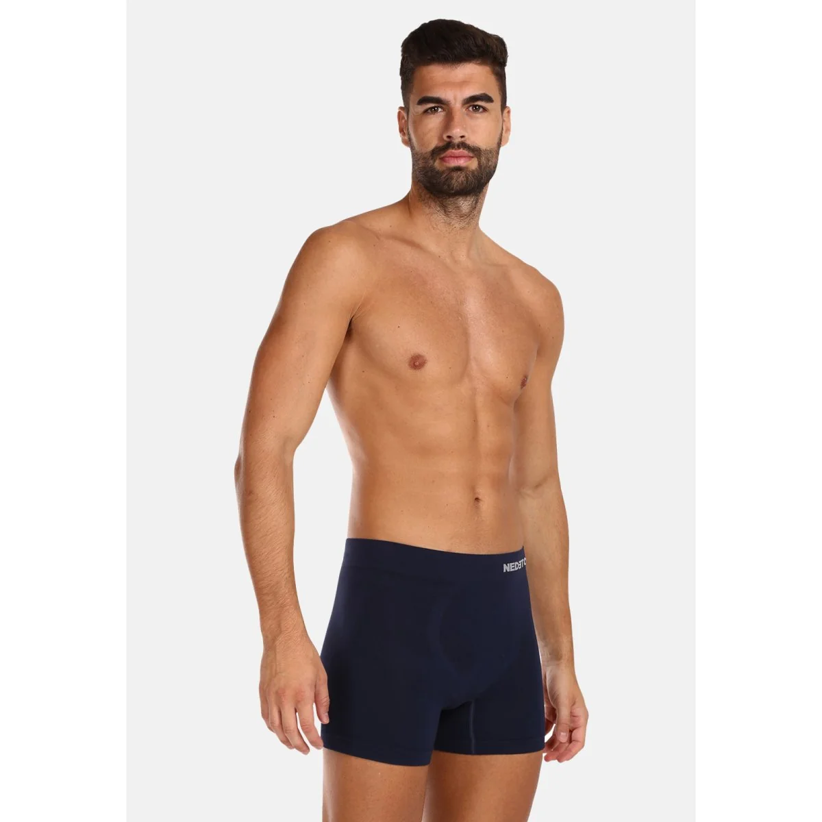 Nedeto 5PACK pánské boxerky bezešvé bambusové modré (5NDTB002S) M 