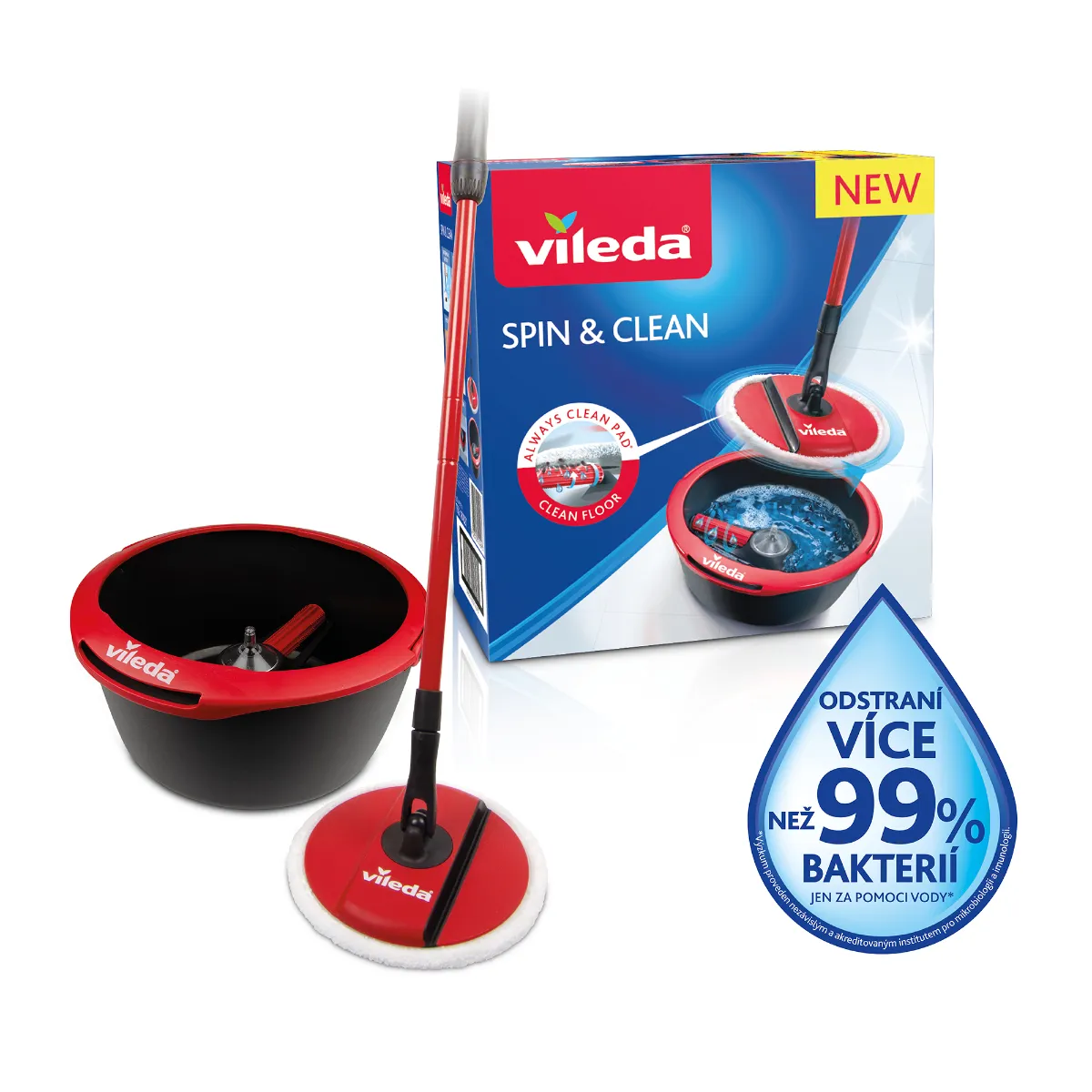 Vileda Spin & Clean set mop + kyblík