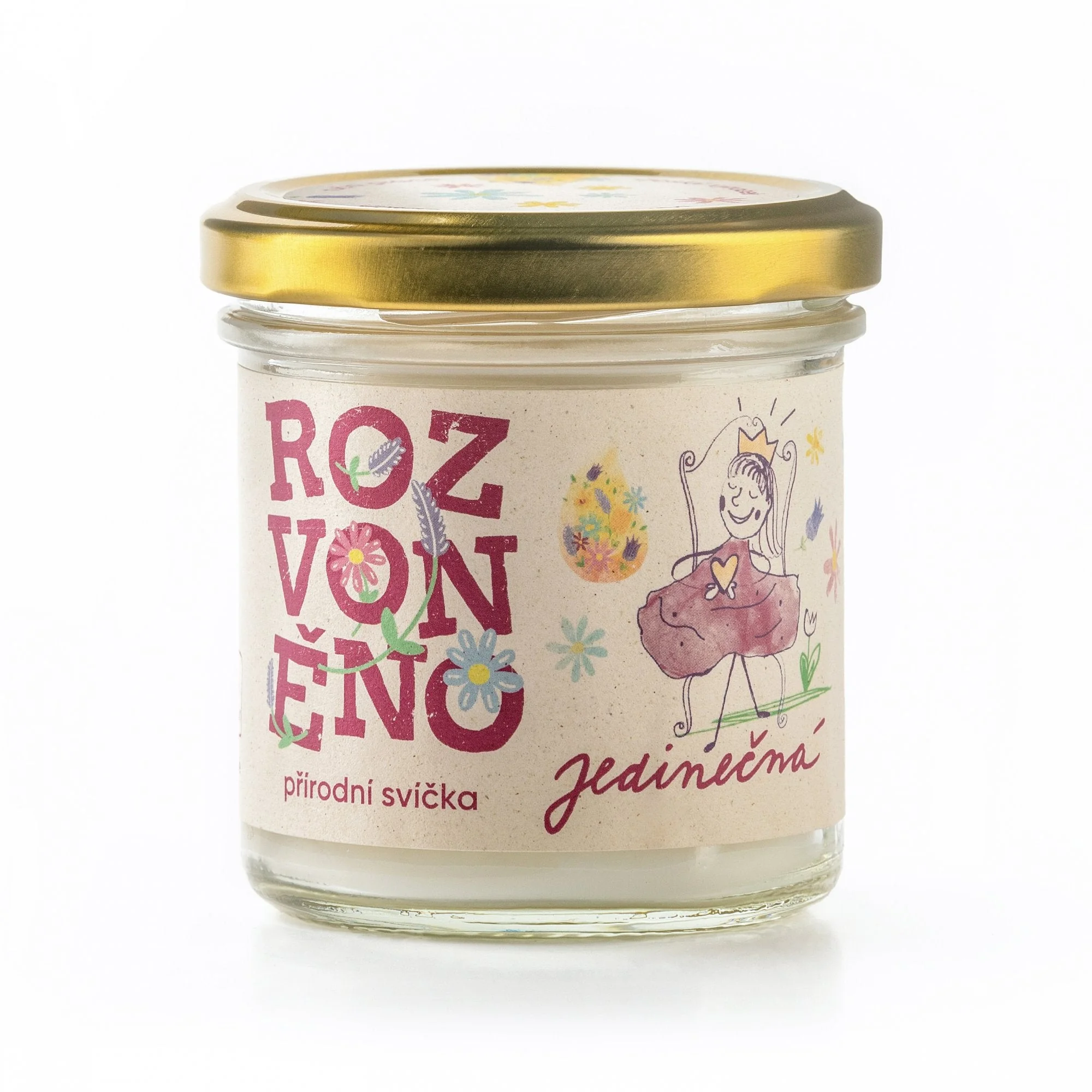 Rozvoněno Vonná svíčka - Jedinečná (130 ml)