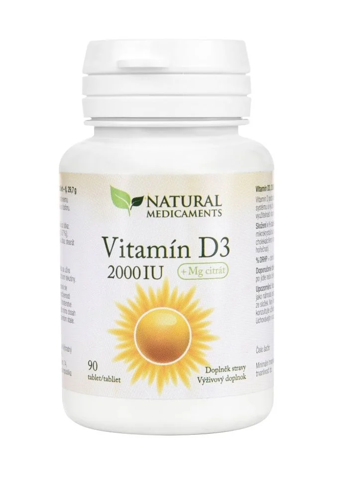 Natural Medicaments Vitamín D3 2000 IU 90 tablet