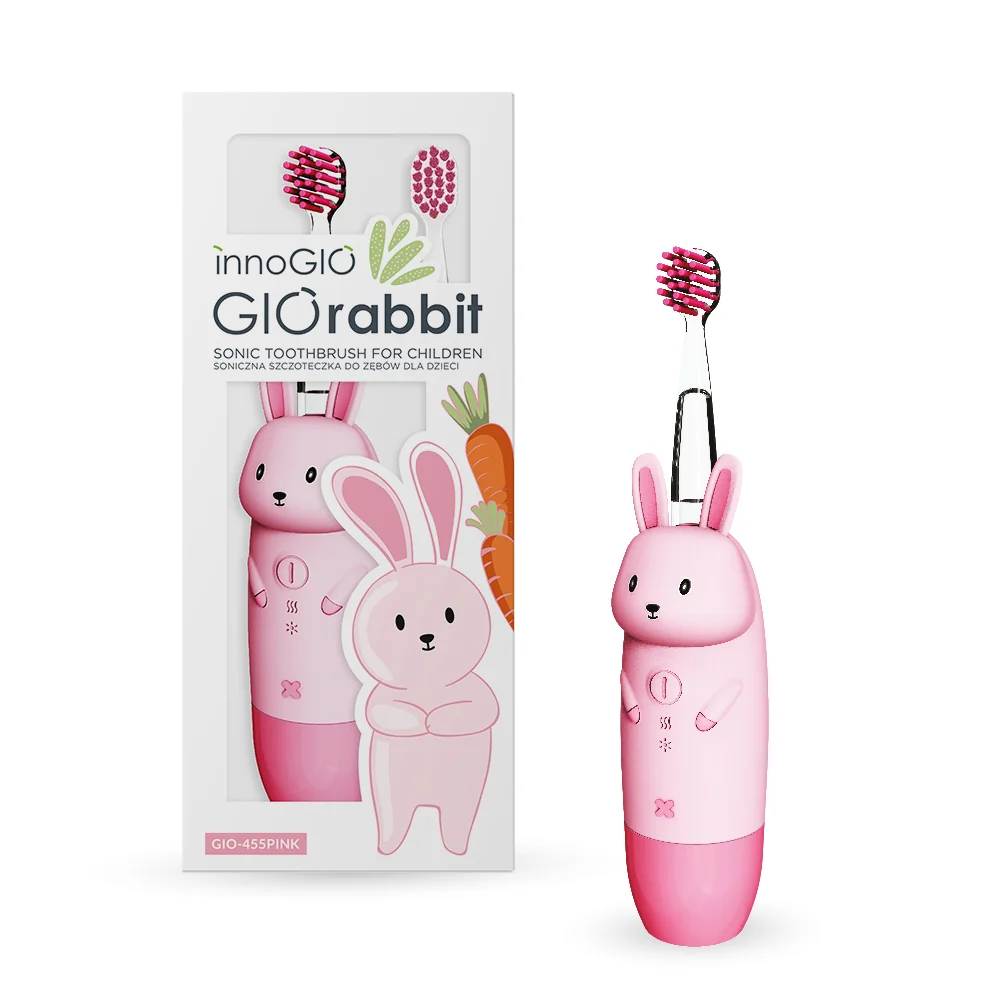 InnoGIO GIORabbit dětský sonický zubní kartáček 1 ks Pink