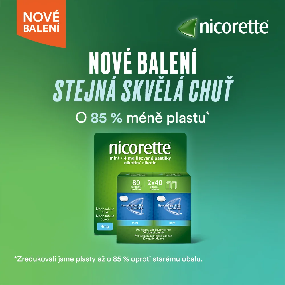 Nicorette Mint 4 mg 40 lisovaných pastilek