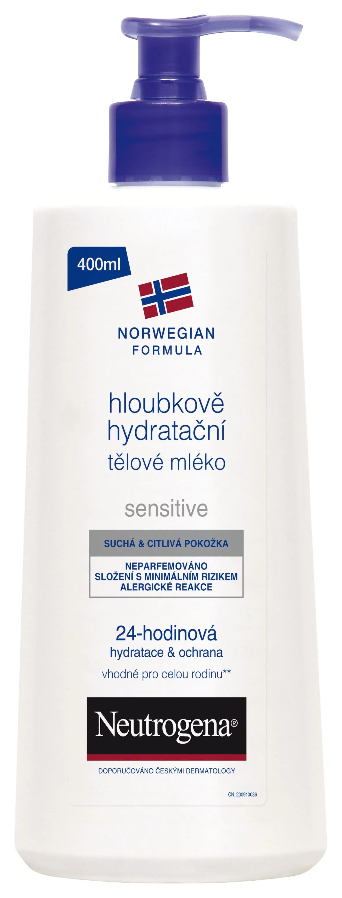 Neutrogena Hloubkově hydratační tělové mléko pro citlivou pokožku 400 ml