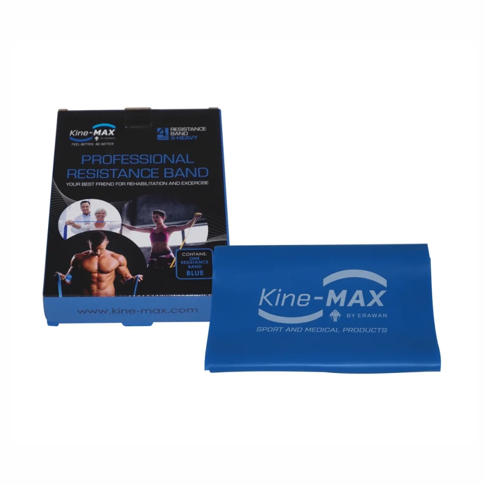 KineMAX Professional Resistance Band extra těžká 2 m posilovací guma 1 ks modrá