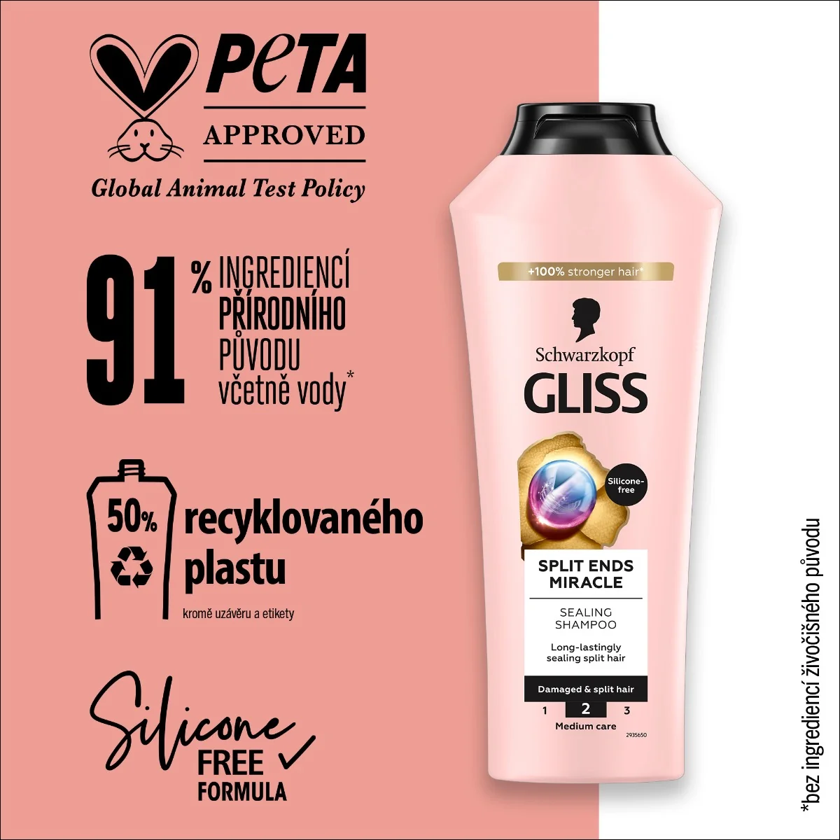 Gliss Split Ends Miracle regenerační šampon 400 ml