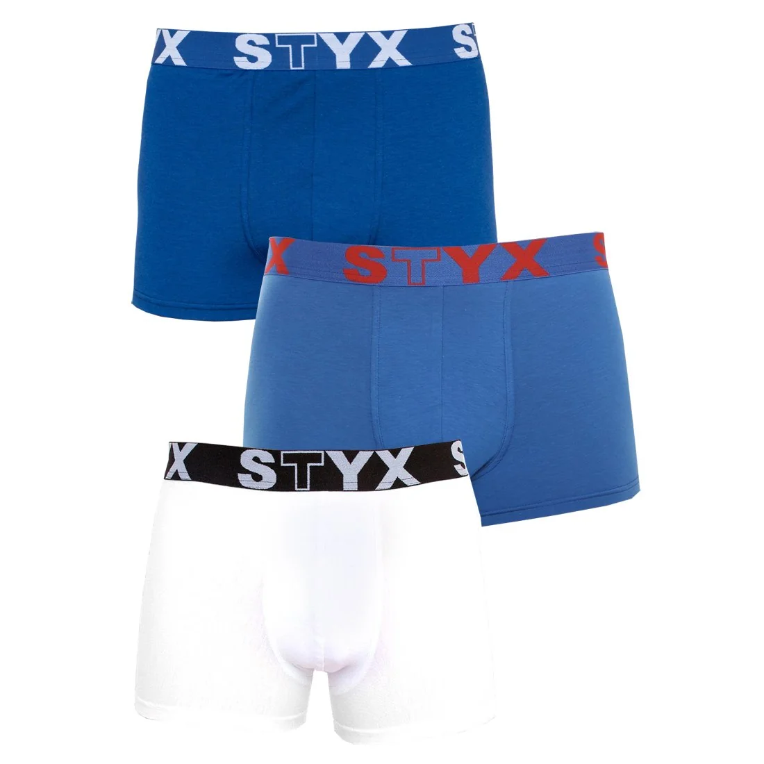 Styx 3PACK pánské boxerky sportovní guma nadrozměr vícebarevné (R9676861) 5XL