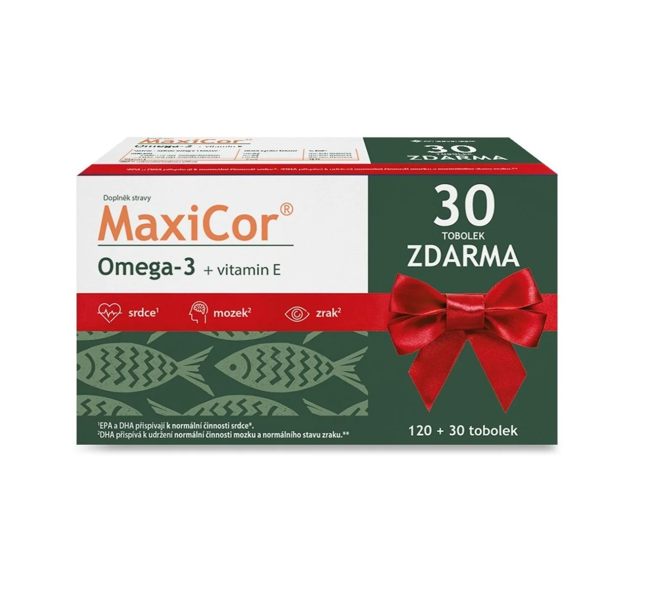 MaxiCor Omega-3 120+30 tobolek dárkové balení 2023