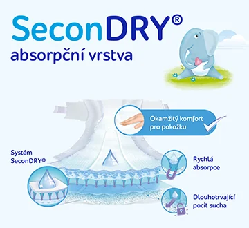 Secon dry absorpční vrstva plenek BEBELO