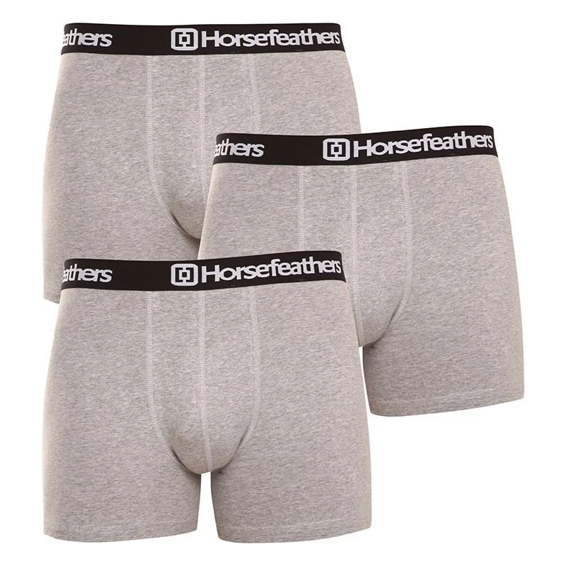 Horsefeathers 3PACK pánské boxerky Dynasty heather gray (AM067C) XL 