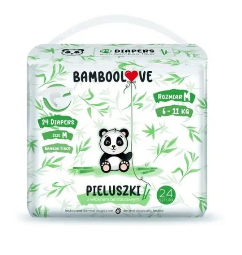 Bamboolove Pleny jednorázové Bambus vel. M 6-11 kg 24 ks