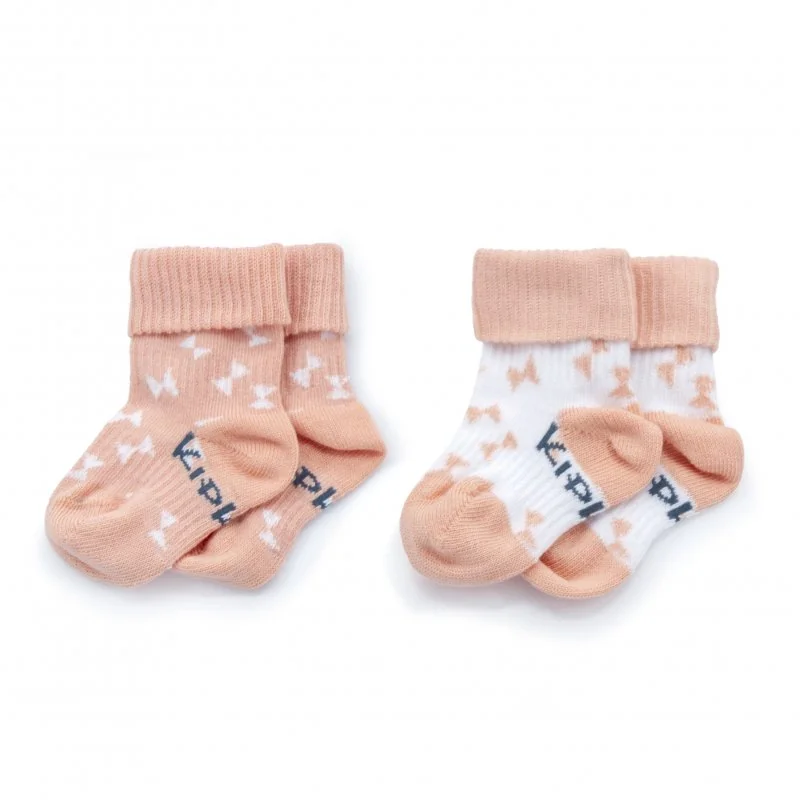 KipKep dětské ponožky Stay-on-Socks 0-6m 2páry Party Pink 