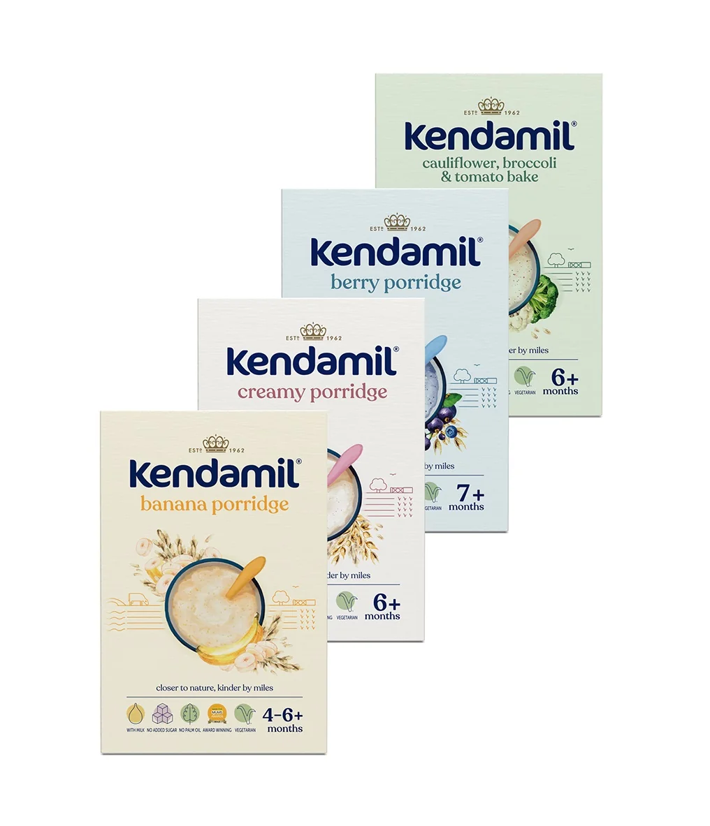 Kendamil Variace mléčných kaší 4-7m+ 4x150 g + dárek