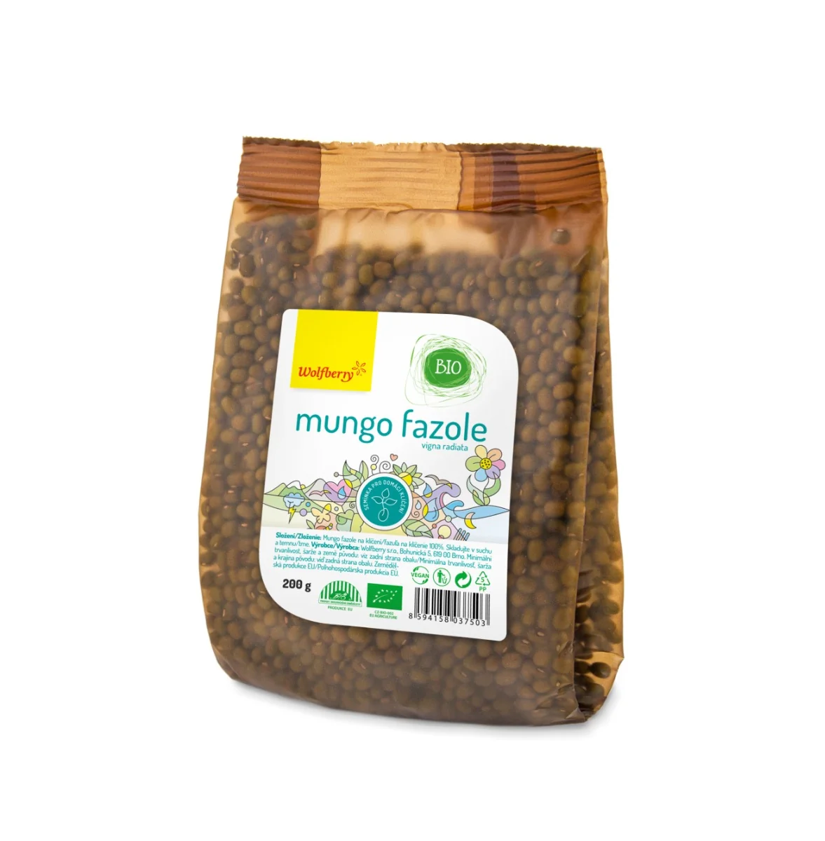 Wolfberry Mungo semínka na klíčení BIO 200 g