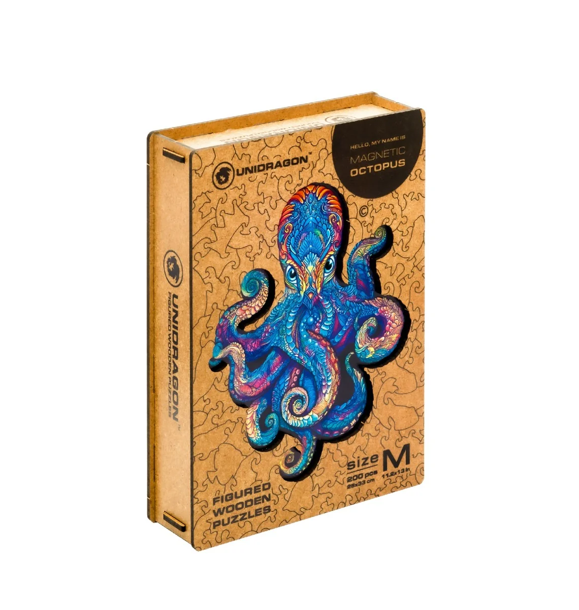 Unidragon Dřevěné puzzle Magnetic Octopus 200 ks