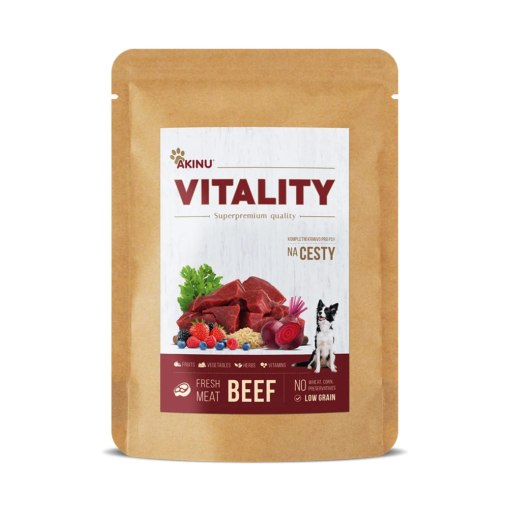 Akinu VITALITY na cesty hovězí kapsička pro psy 300 g 