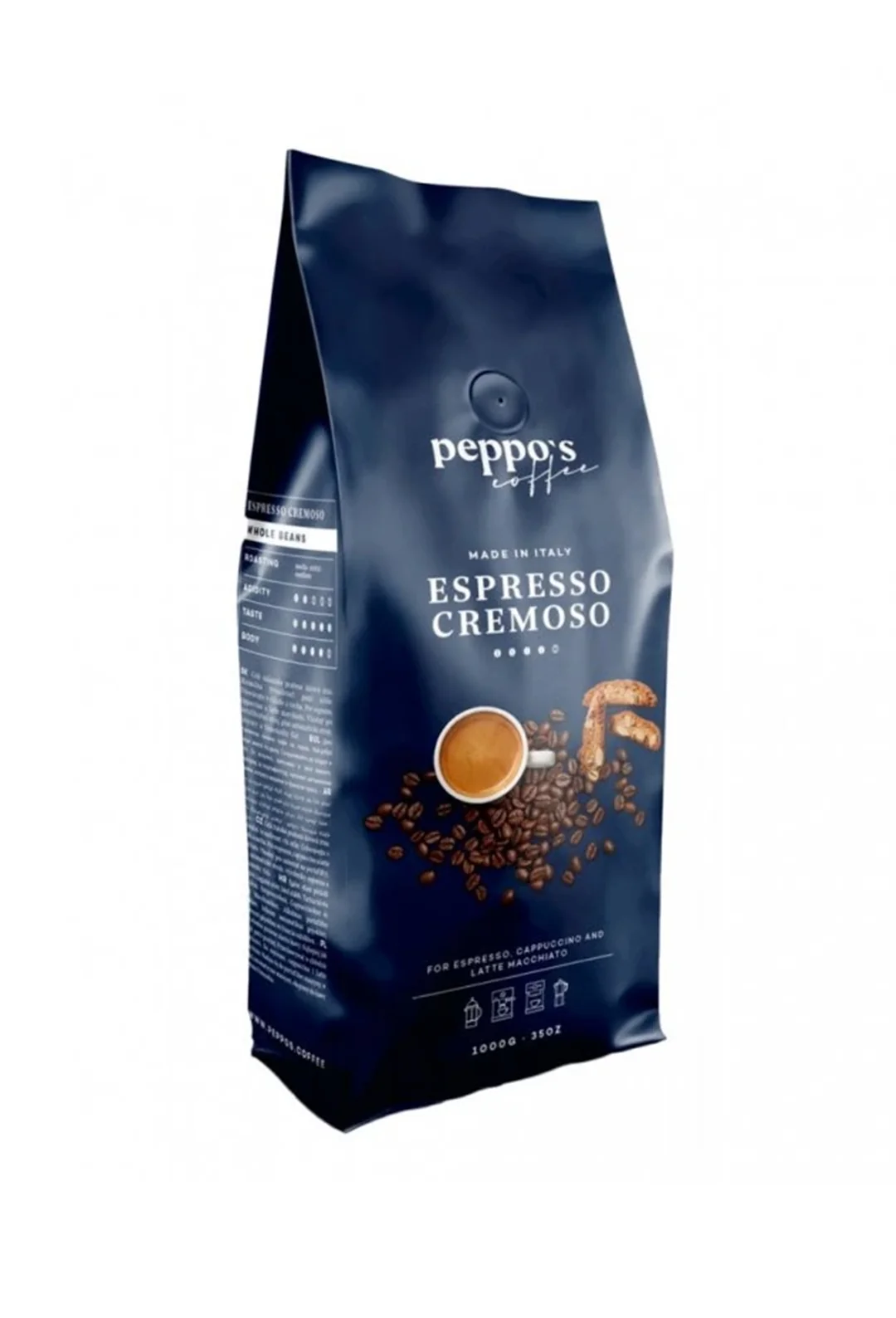 Peppo's Espresso Cremoso 1 kg Zrnková káva