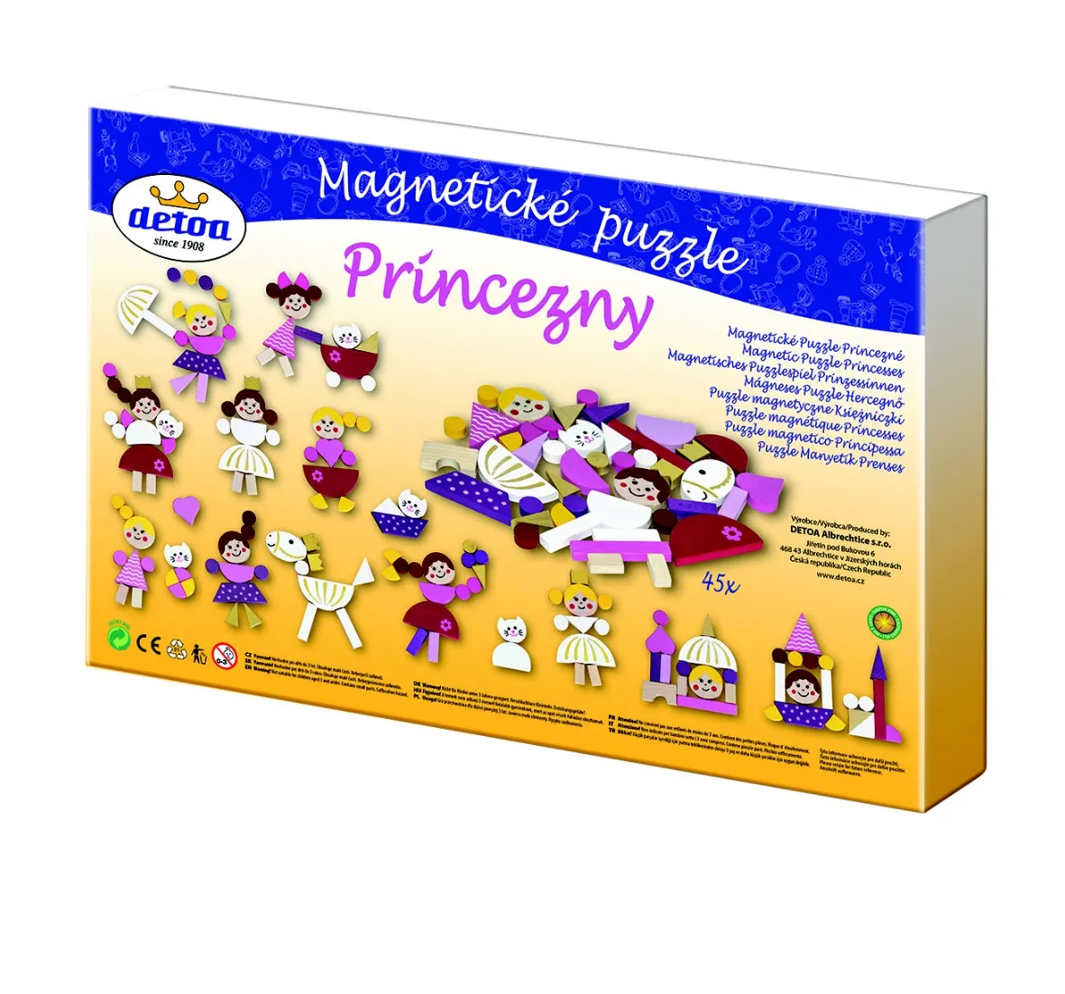 Detoa Magnetické puzzle Princezny 1 ks