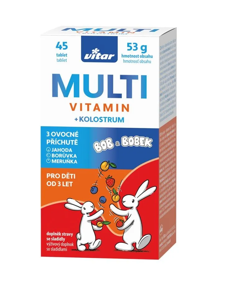 Vitar Kids Multivitamin + Kolostrum 45 tablet