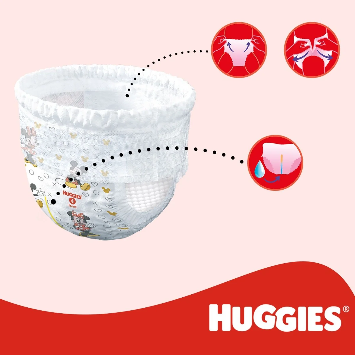 Huggies Little Movers Pants 4 9-14 kg jednorázové plenkové kalhotky 36 ks