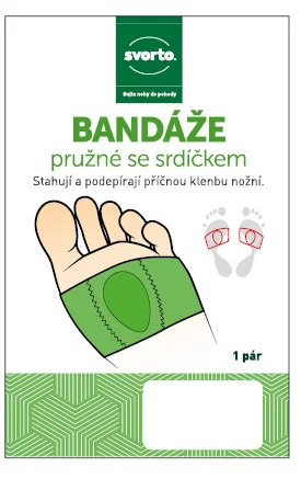 Svorto 048 Bandáže pružné se srdíčkem vel. 42–43 1 pár