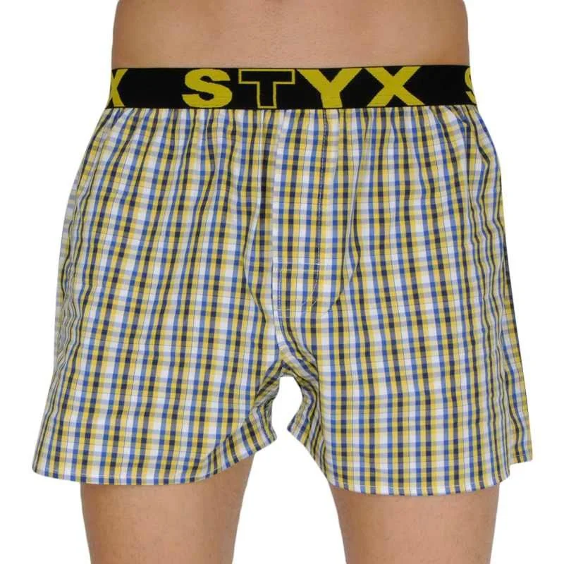 Styx Pánské trenky sportovní guma vícebarevné (B107) XL 