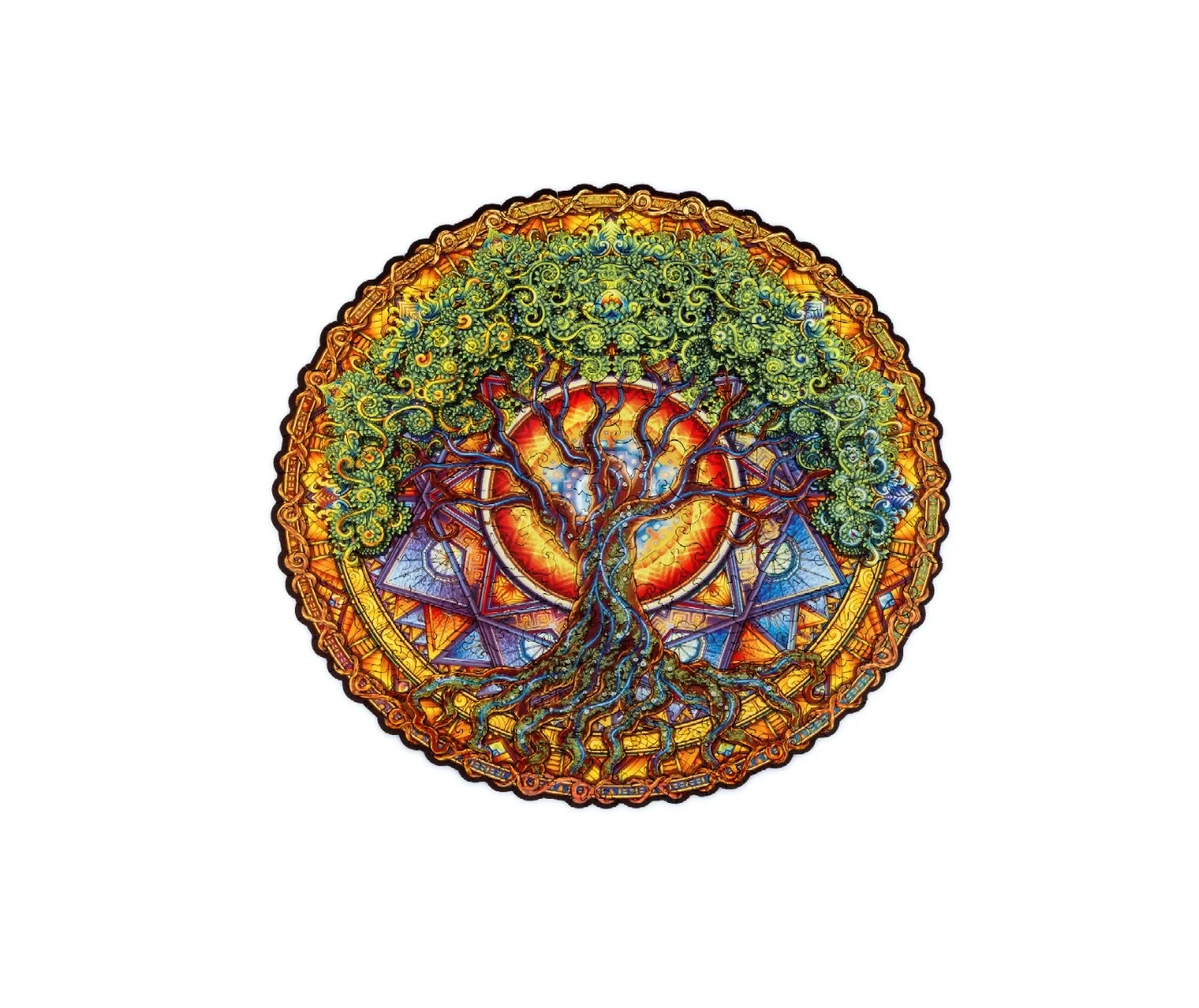 Unidragon Dřevěné puzzle Mandala Tree of Life 350 ks