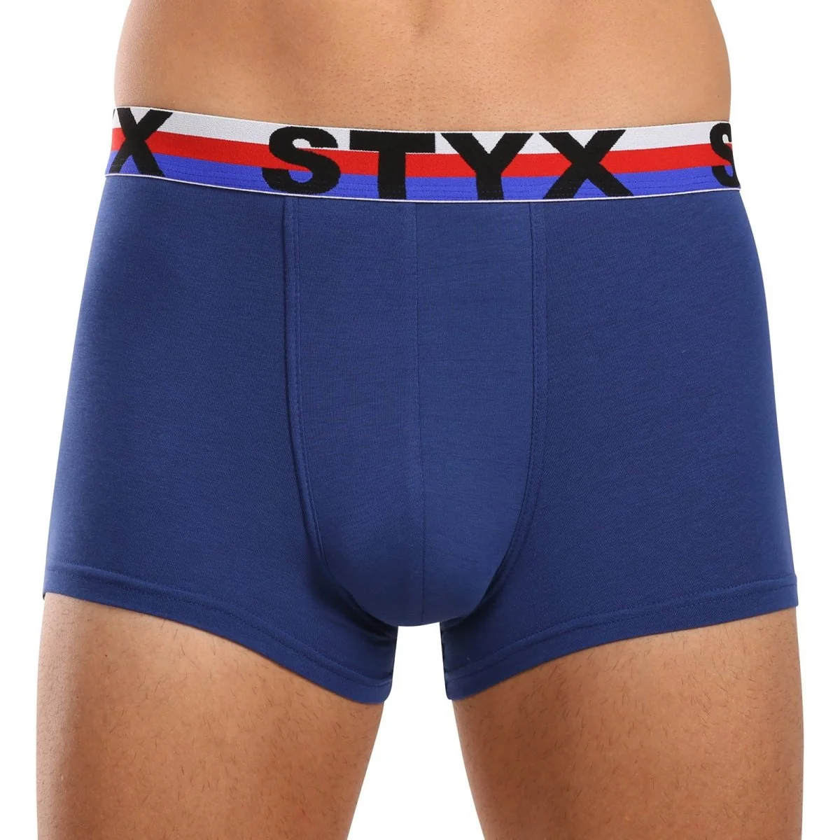 Styx 3PACK pánské boxerky sportovní guma tmavě modré trikolóra (3G1968) XXL 