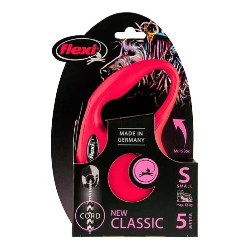 Flexi New Classic lanko S 5m do 12kg červené 