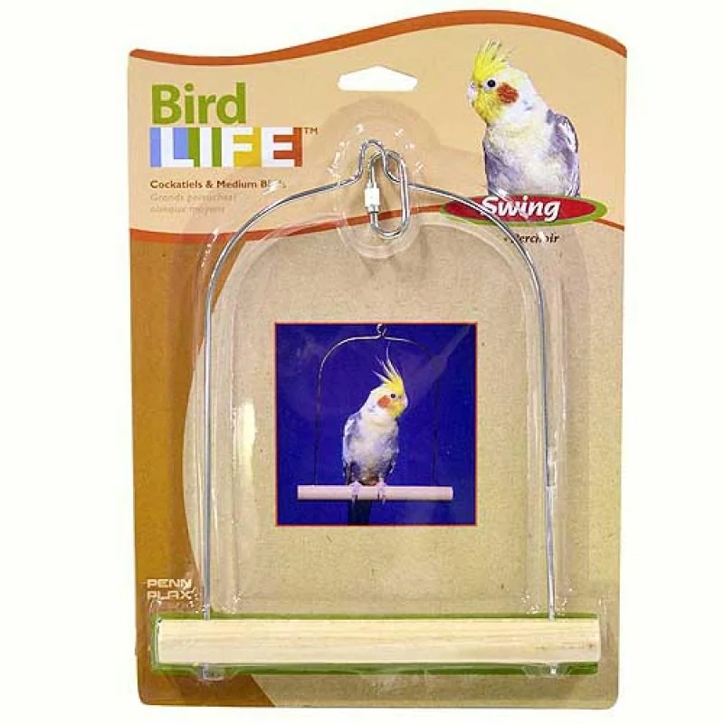 Penn Plax BIRD LIFE Houpačka dřevěná  pro korely 18x24cm