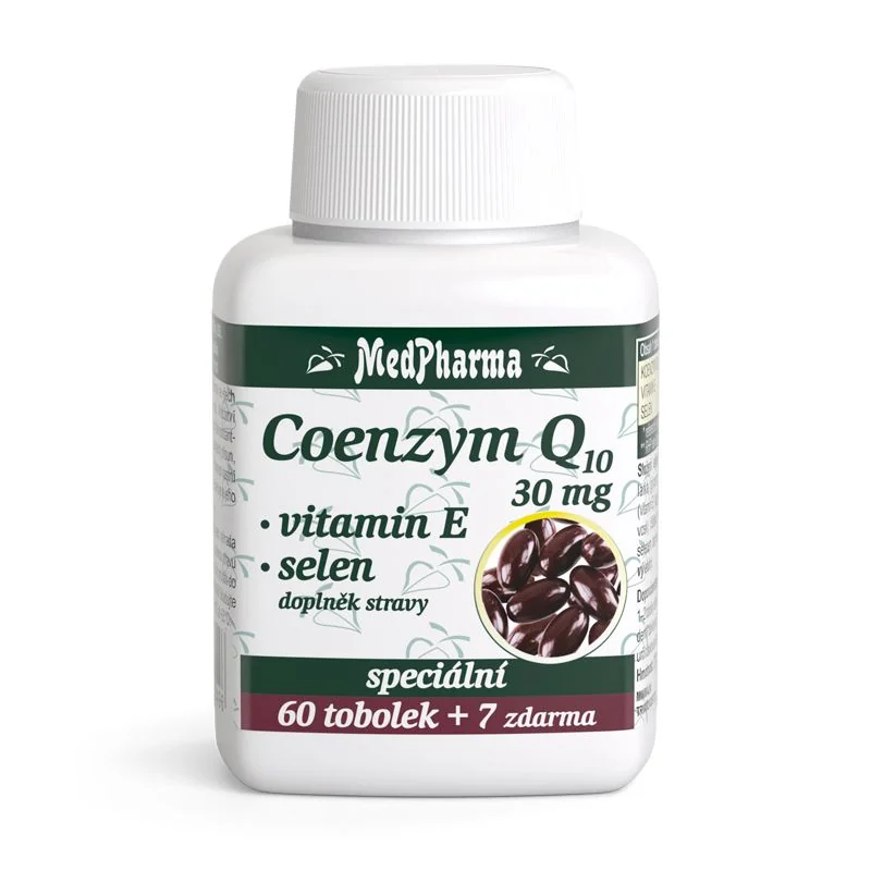 MedPharma Coenzym Q10 30 mg + vitamín E + selen 67 tobolek