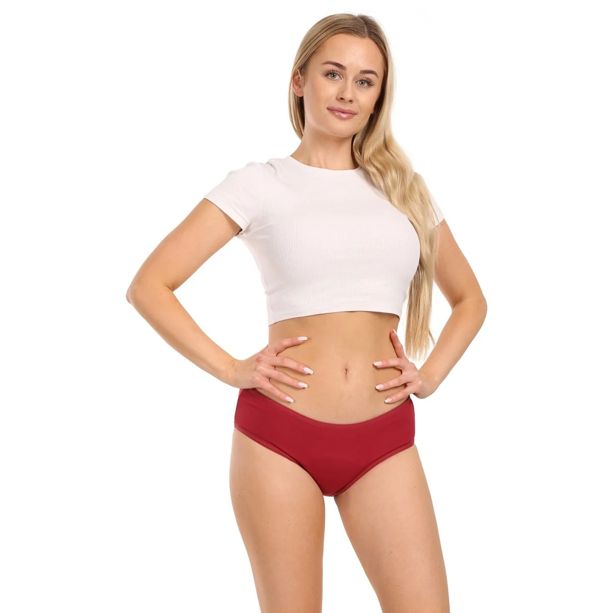 Meracus 3PACK Menstruační kalhotky Burgundy pro silnou menstruaci (MEMS107) XS 