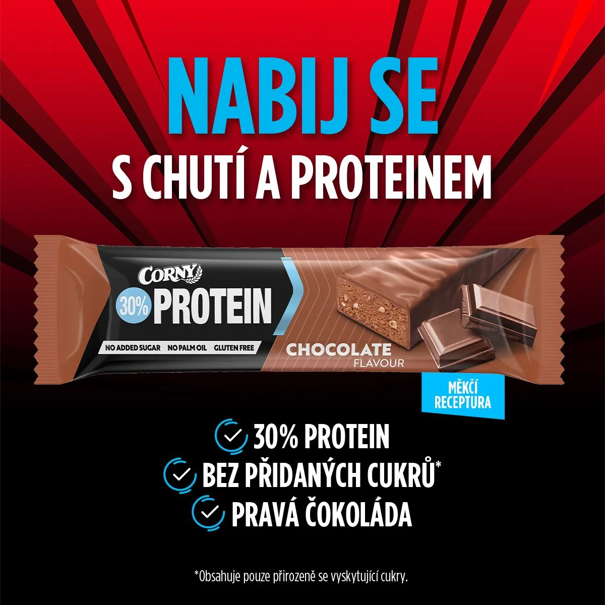 Corny Protein 30% mléčná čokoláda 50 g