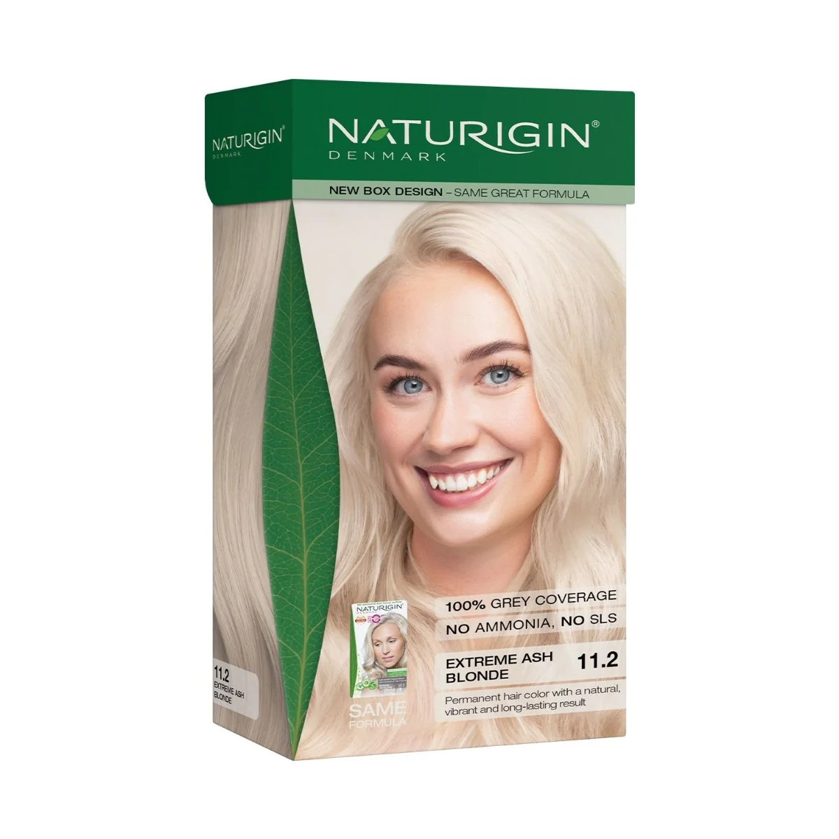 NATURIGIN Organic Based 100% Permanent Hair Colours Extreme Ash Blond 11.2 barva na vlasy 115 ml