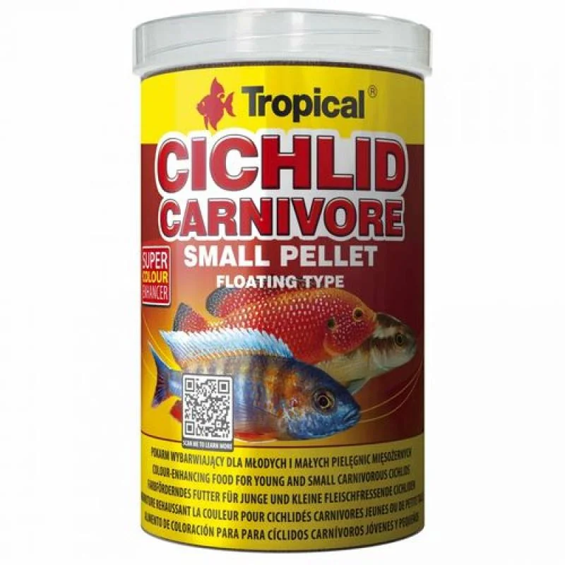 Tropical Cichlid Carnivore Small Pellet 250ml/90g krmivo pro cichlidy 