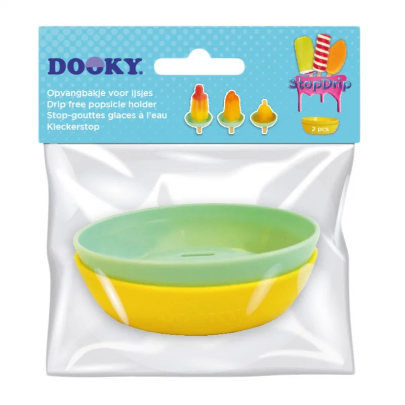 Dooky odkapávací mističky na nanuk StopDrip Yellow/Mint 2ks 