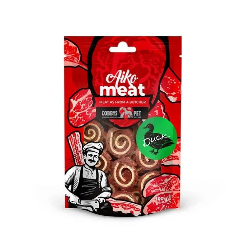 Cobbyspet AIKO Meat mini rolky s kachnou a treskou 100g